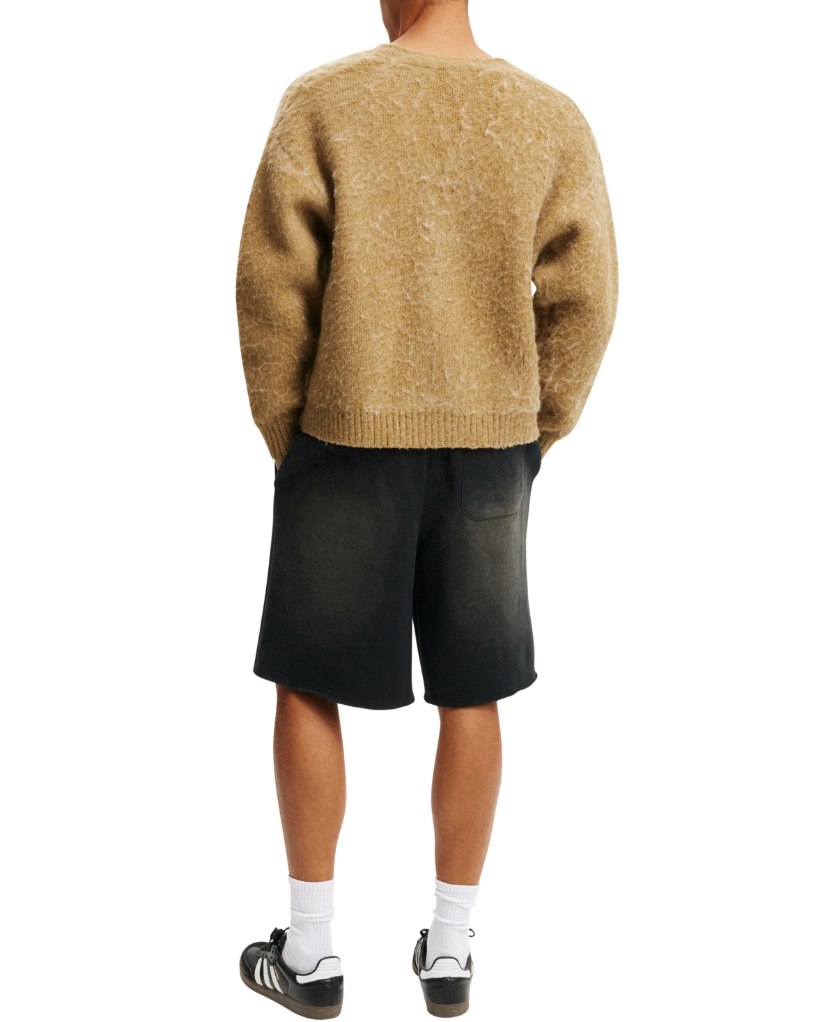 Shop Cotton On Men's Super Baggy Fleece Shorts In Black