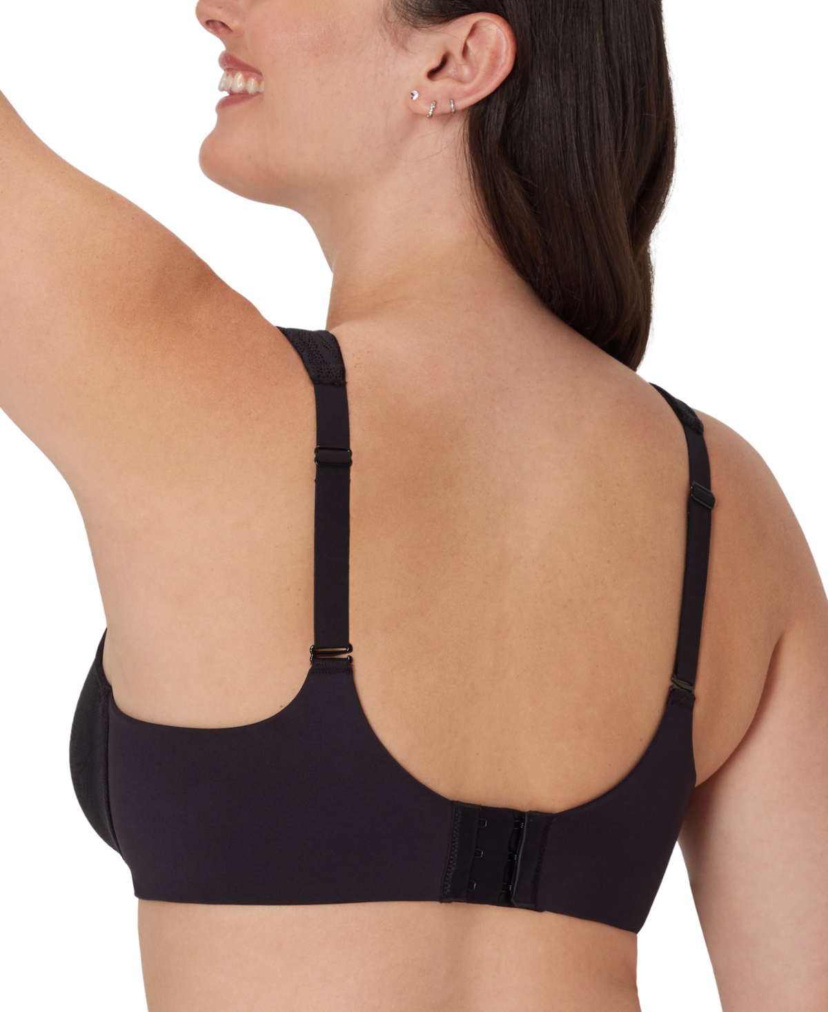 Bali Women's Coolest Smoothing Underwire Minimizer Bra Df4584 In Black Lace
