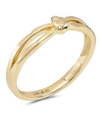 Love Knot Ring in 14K Gold, Size 7, approx. 2.3 grams.