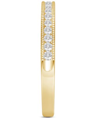 Diamond Milgrain Bead Wedding Band (1/6 ct. t.w.) in 14k Gold
