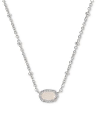 Elisa Rhodium Necklace-Iridescent Drusy