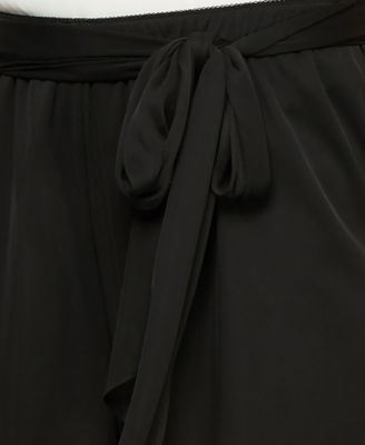 Women's Sash-Belt Wide-Leg Pants