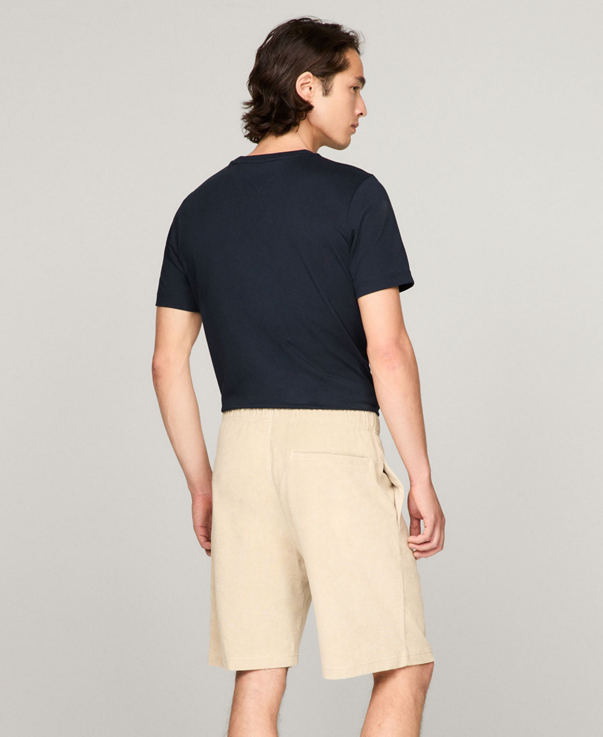 Tommy Hilfiger Men's Terry Drawstring Shorts In Ivory Petal 214 110