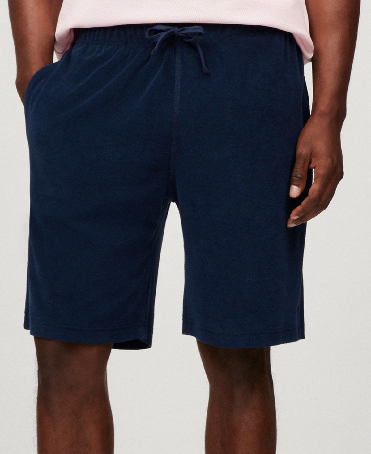 TOMMY HILFIGER MEN'S TERRY 8-3/4" DRAWSTRING SHORTS 