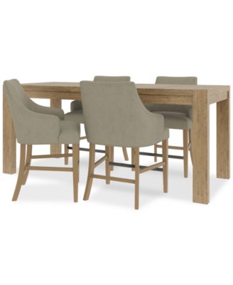 5pc Counter Height Dining Set (Davie Table & 4 Nelin Stools)