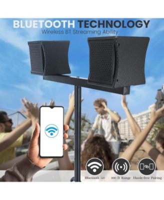 Wooden Column Speaker System with 10" Subwoofer & Bluetooth, 1880W