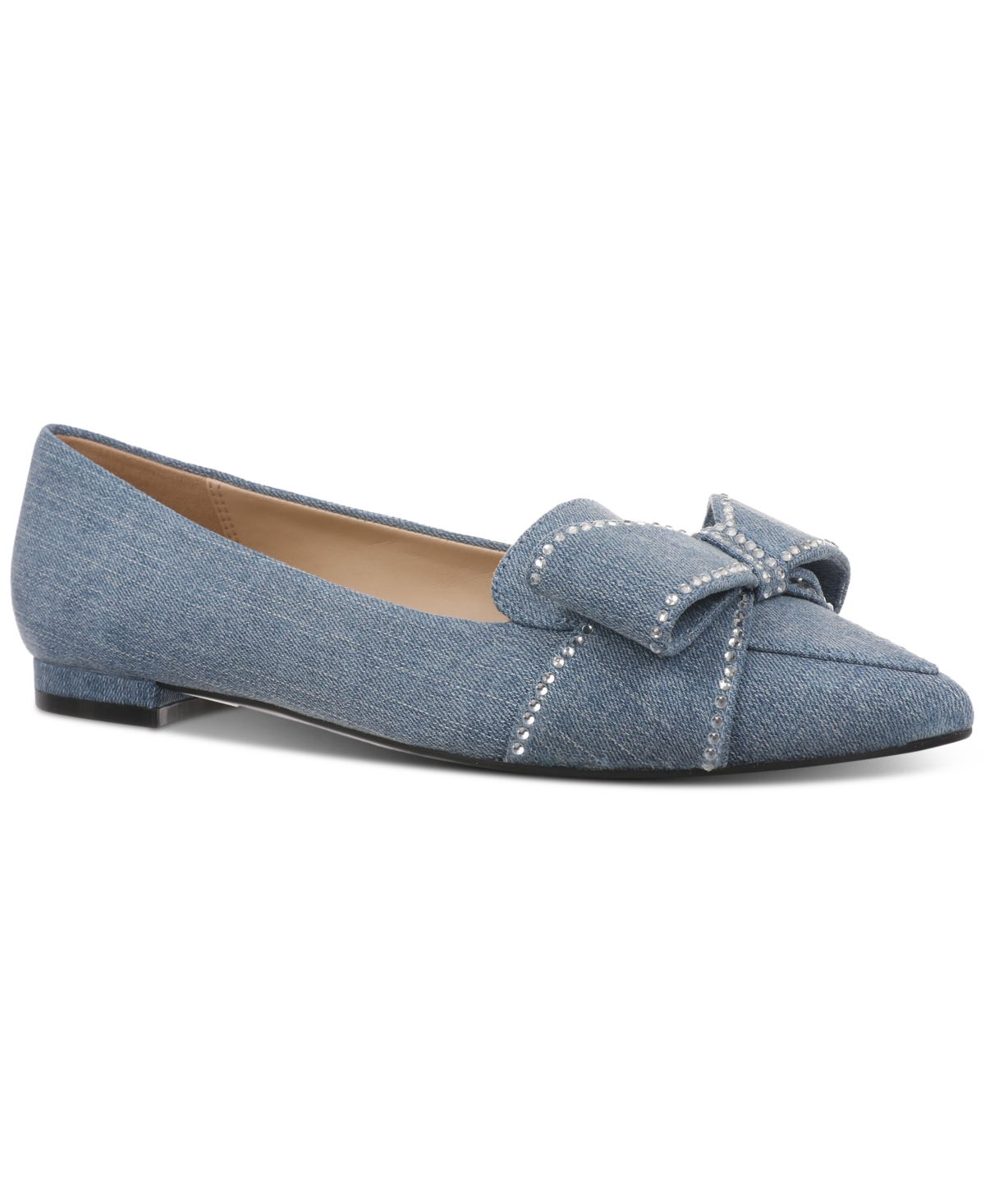 Women's Kaete Bow Flats, Exclusively at Macy's - Black Micro