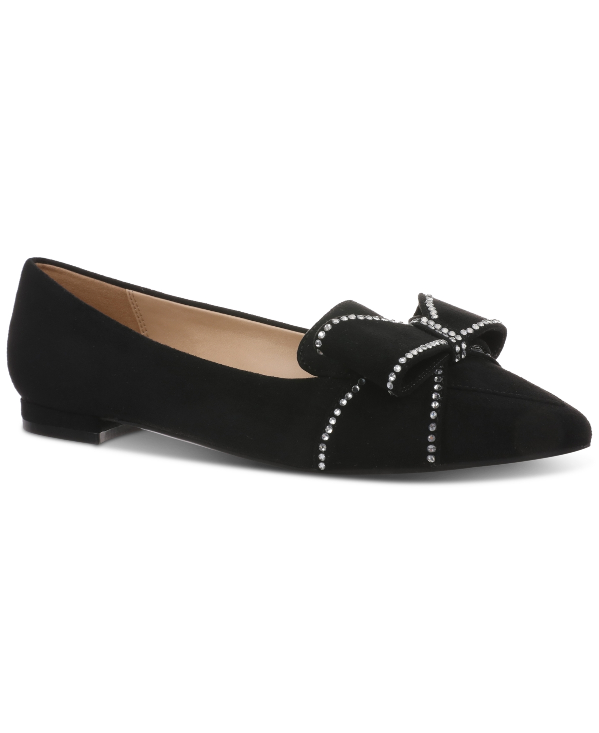 Women's Kaete Bow Flats, Exclusively at Macy's - Black Micro