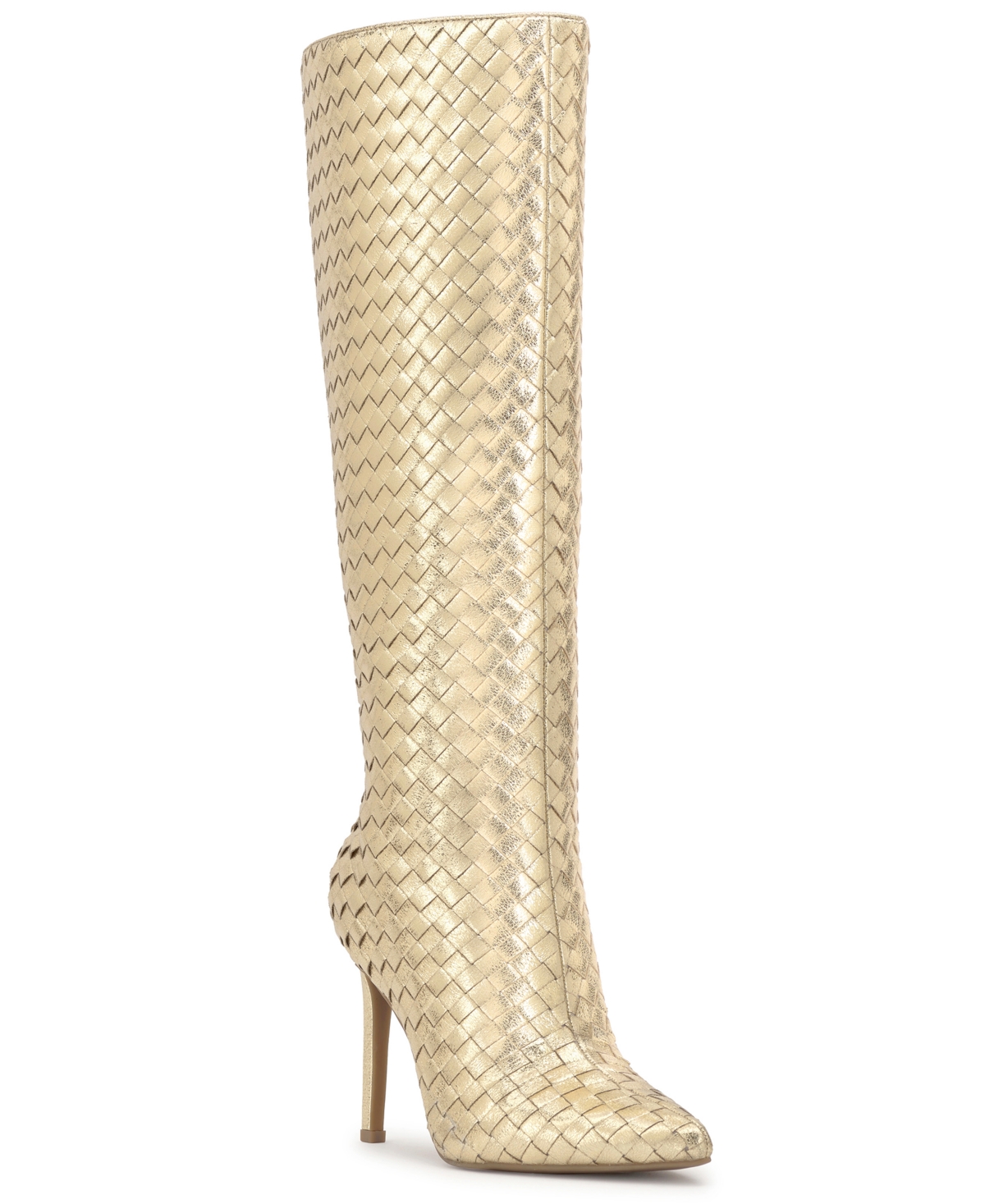 Women's Savonia Woven Knee High Boots, Created for Macy's - Brown Woven