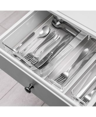 10 Pack Medium Clear Plastic Storage Bins with Handle