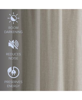 Garrett Textured Tie Knots Curtains Pair, 52"X84"