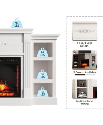 TV Stand Fits TVs up to 75 inches with Electric Fireplace