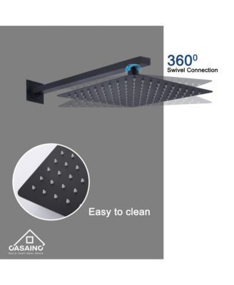 10 Inch Wall Mounted Square Shower System Set with Handheld Spray