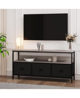 TrailBlaze Dresser TV Stand for Bedroom, 47.2" TV Console with 3 Drawers Entertainment Center with Open Shelf Modern Television Table Center Media Console for 55 Inch TV