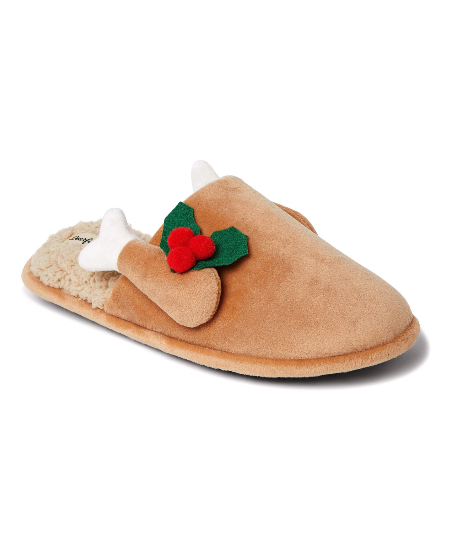 Мужские тапочки Dearfoams Carson Holiday Thanksgiving Turkey Scuff Slipper, цвет: Виски — фото 3