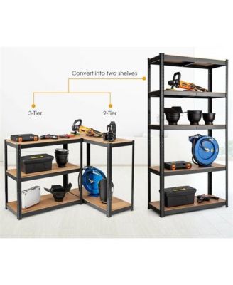 Heavy-Duty 5-Tier Adjustable Shelving Unit for Garage Storage and Organization