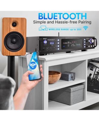 Wireless Bluetooth Stereo Amplifier with AM/FM and US