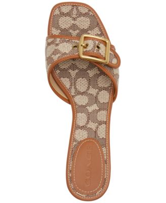【COACH】 Women's Margot Kitten-Heel Slide Sandals COACH Women's Margot Kitten-Heel Slide Sandals - Macy's