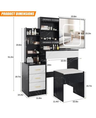 Bedroom Dresser with Electrical Outlet 4 Drawer Storage Cabinet Dresser