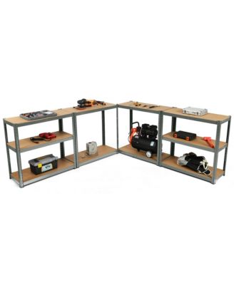 72'' Metal 5-Tier Garage Storage Rack Shelf Adjustable Freestanding