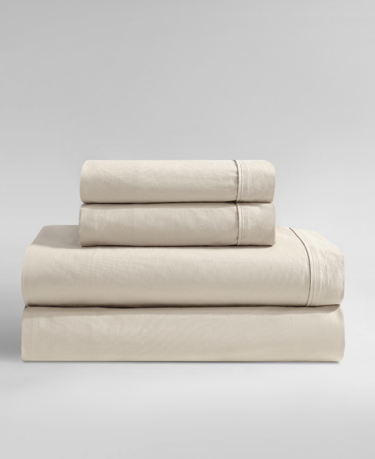 Calvin Klein Closeout!  Washed Cotton Percale 4-pc. Sheet Set, Queen