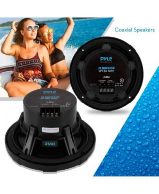6.5" Waterproof Rated Marine Speakers with Wireless RF Streaming Support (Supplemental Speakers for Model: 'PLMRF65MB')