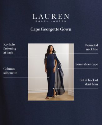 Women's Cape Column Gown