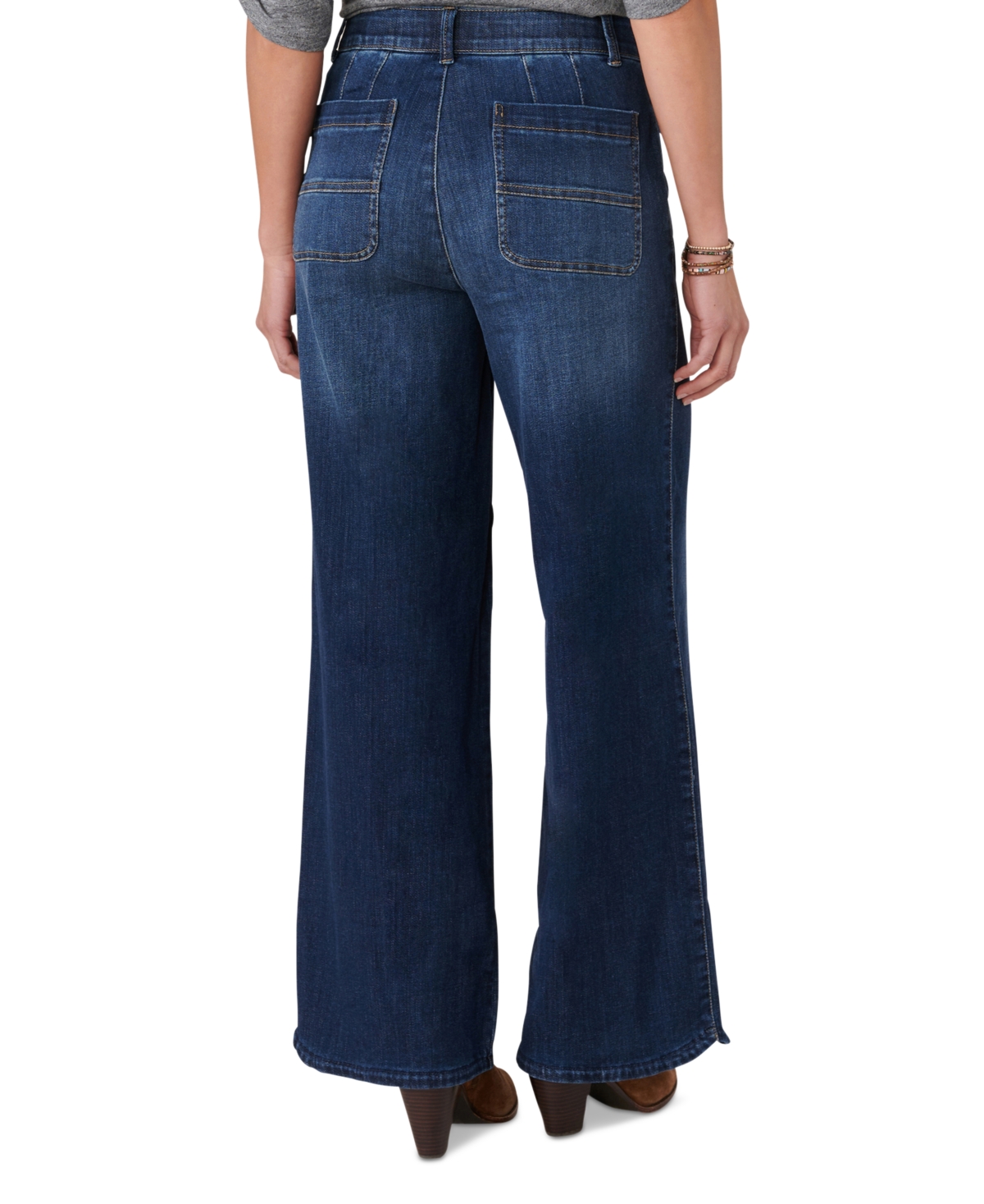 Shop Democracy Petite Absolution Skyrise Wide-leg Jeans In In Indigo