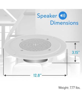8" In-Wall / Ceiling Commercial PA Speaker with 100V Transformer Tap, 200W Max Power Output