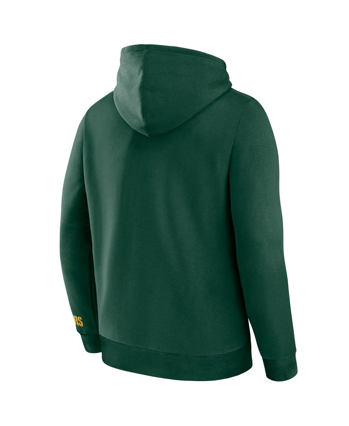 Fanatics Men's Green Green Bay Packers Legacy Fleece Pullover Hoodie In Green