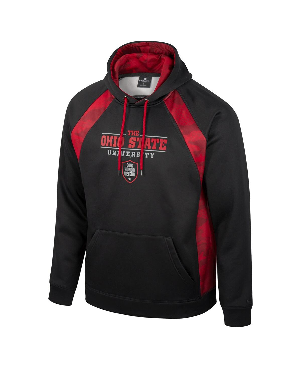 Colosseum Men's Black Ohio State Buckeyes Big Tall On Honor Pullover Hoodie In Black