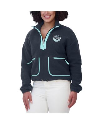 Women's Deep Sea Blue Seattle Kraken Polar Fleece Half-Zip Jacket