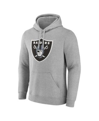 Men's Heather Gray Las Vegas Raiders Deliver Fleece Pullover Hoodie