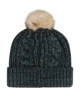 Women's Black Kansas City Chiefs Meeko Cuffed Knit Hat with Pom