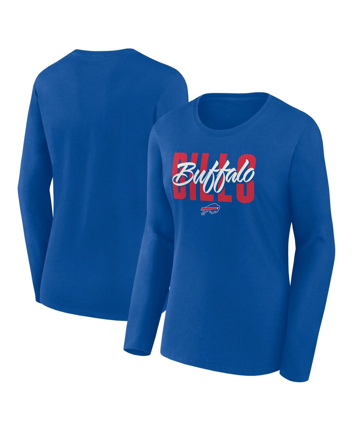 Women's Royal Buffalo Bills Grip Long Sleeve T-Shirt - Royal