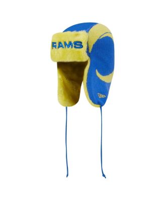 New Era - Men's Royal Los Angeles Rams Helmet Head Trapper Knit Hat