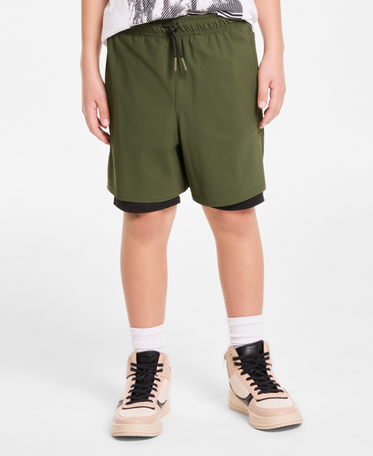 Macy's Epic Threads Little & Big Boys Layered-look Shorts, Exclusively At  In Seaweed