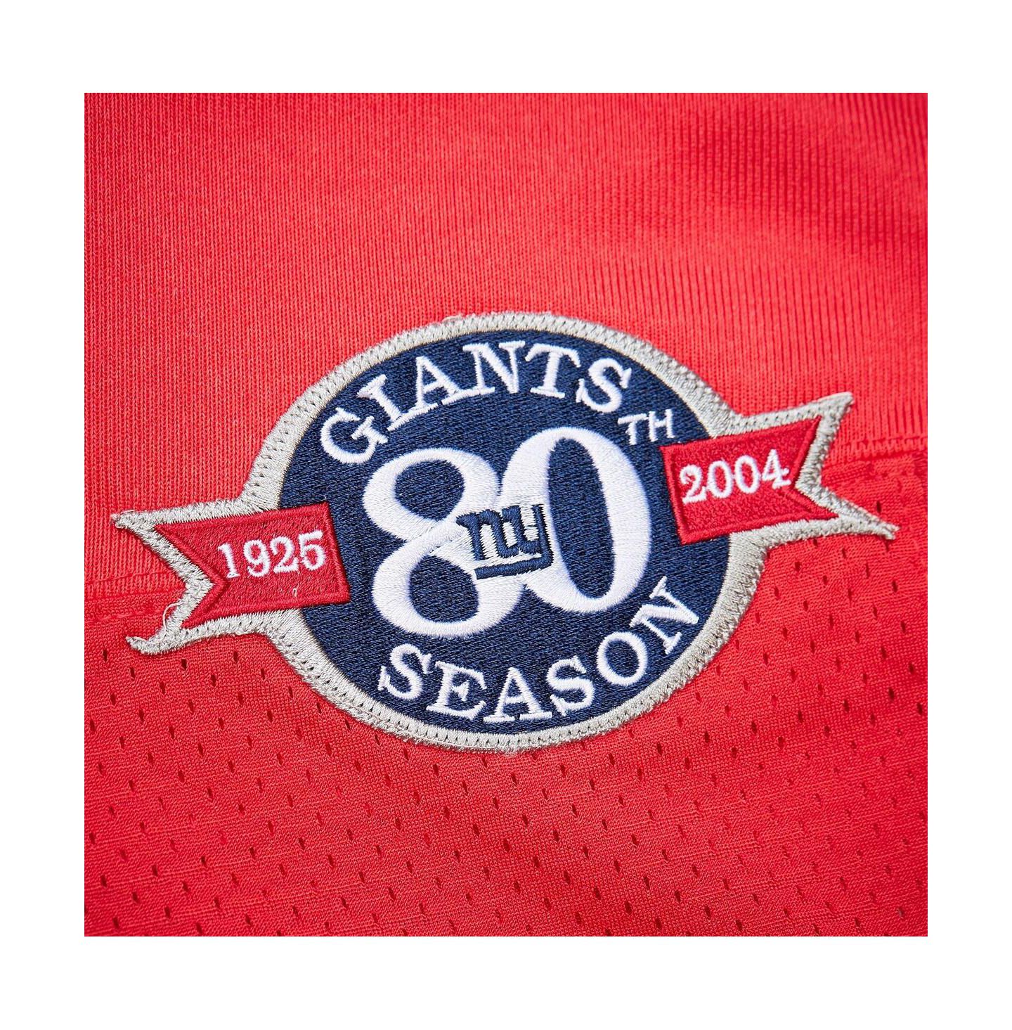 Мужской топ Mitchell & Ness Eli Manning Red New York Giants 2004 Authentic Throwback Retired Player Jersey — фото 4