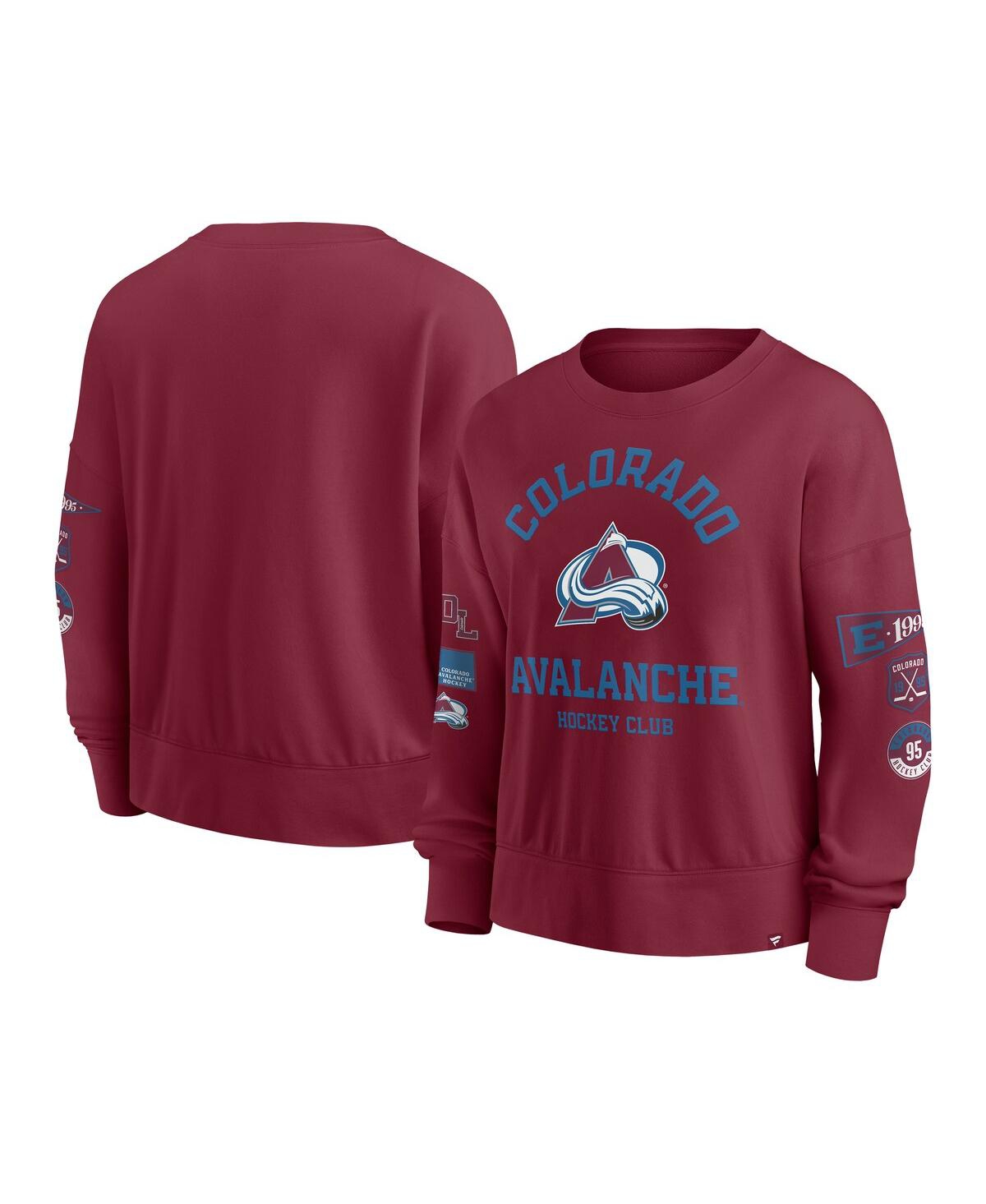 Women's Burgundy Colorado Avalanche Go Team Pullover Sweatshirt - Burgundy