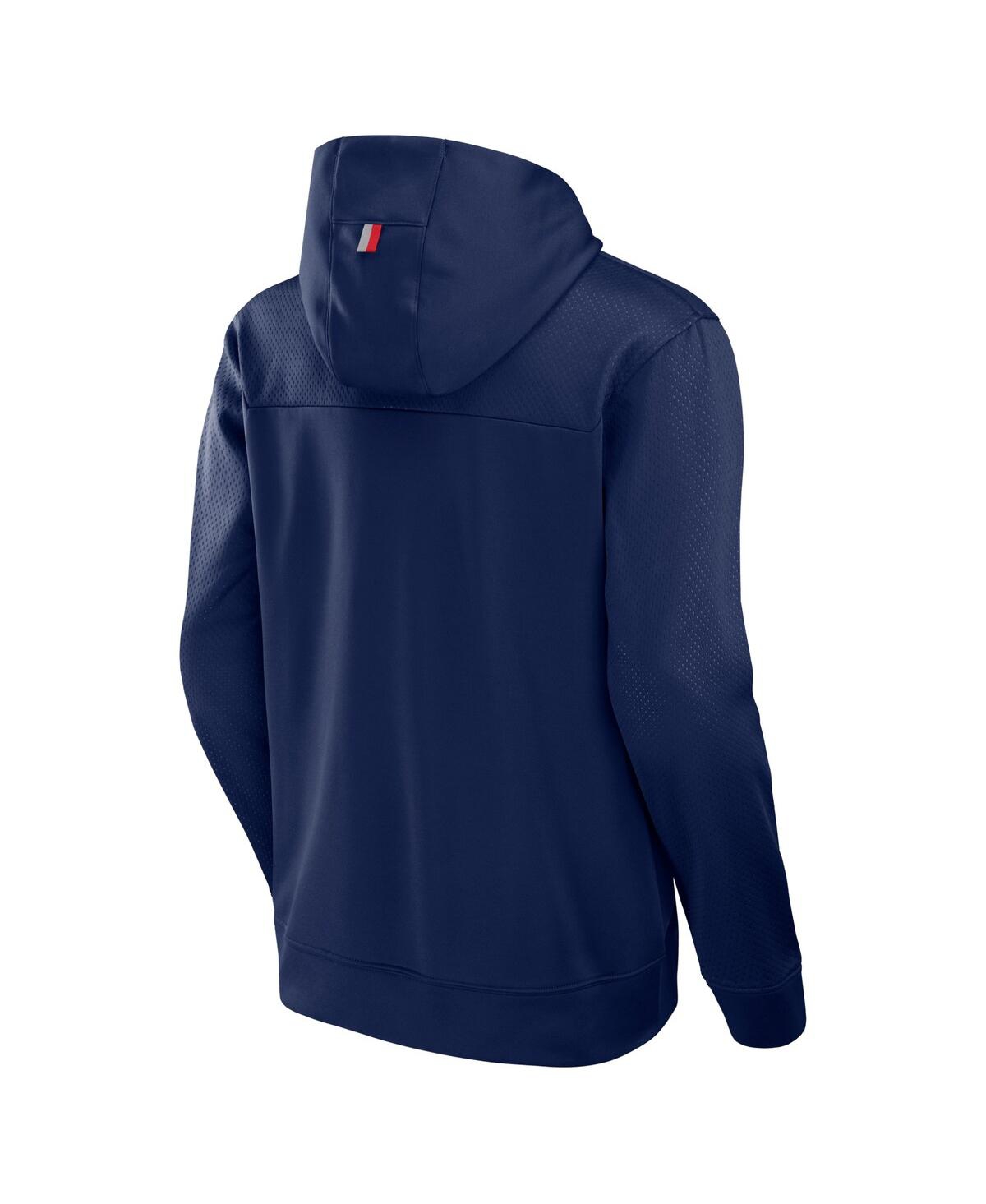 Fanatics Men's Navy New England Patriots Defender Pullover Hoodie In Navy,red
