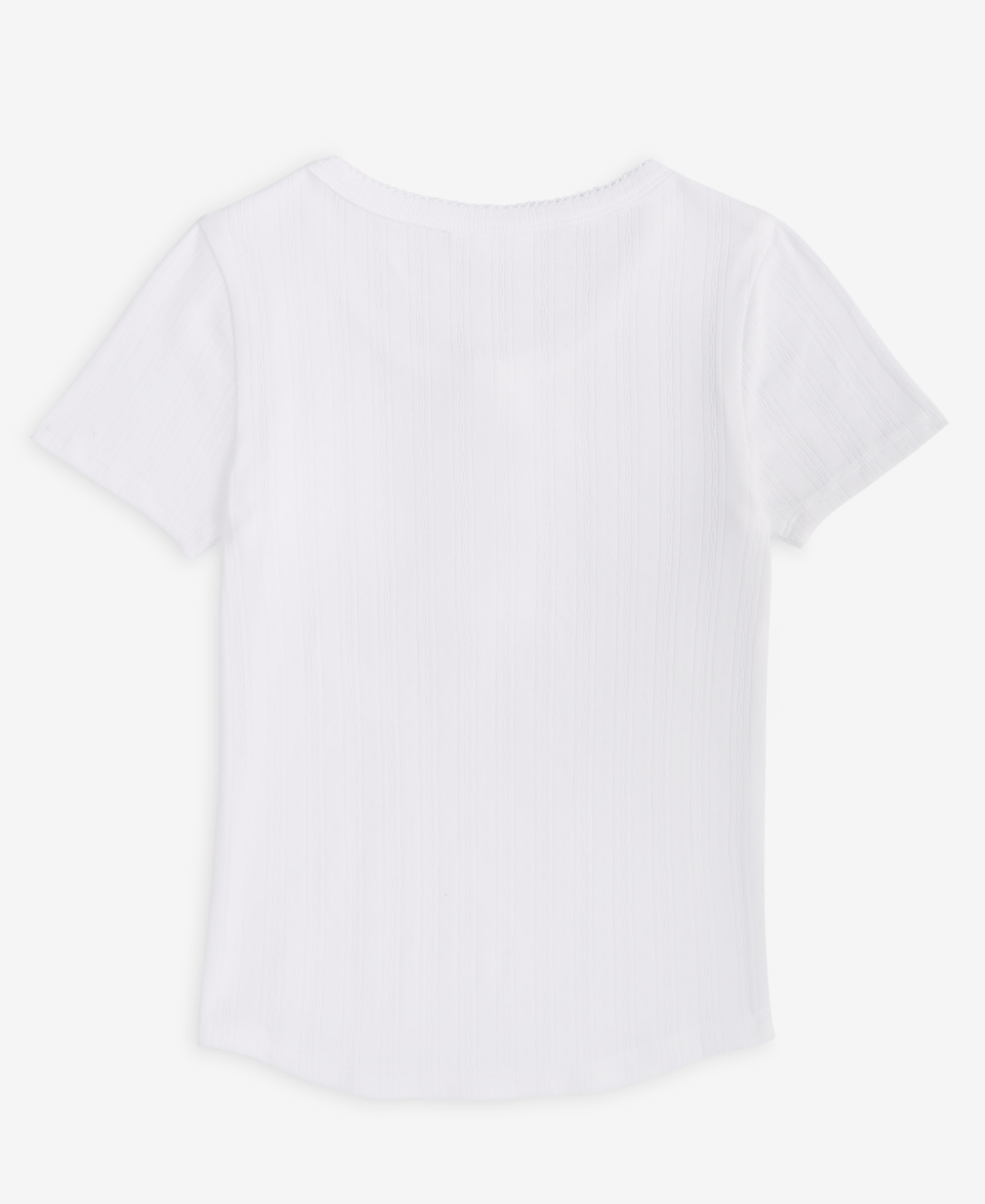 Epic Threads Girls Short-sleeve Ribbed Henley Top, Created For Macy's In Bright Whi