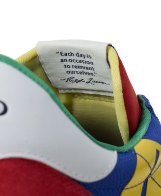 Polo Ralph Lauren Men's Train 89 Logo Suede & Oxford Sneaker