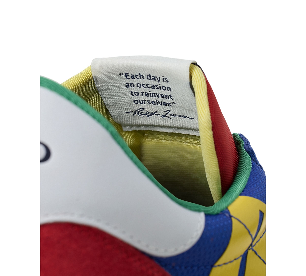 Polo Ralph Lauren Men's Train 89 Logo Suede & Oxford Sneaker In Multi Colorblock