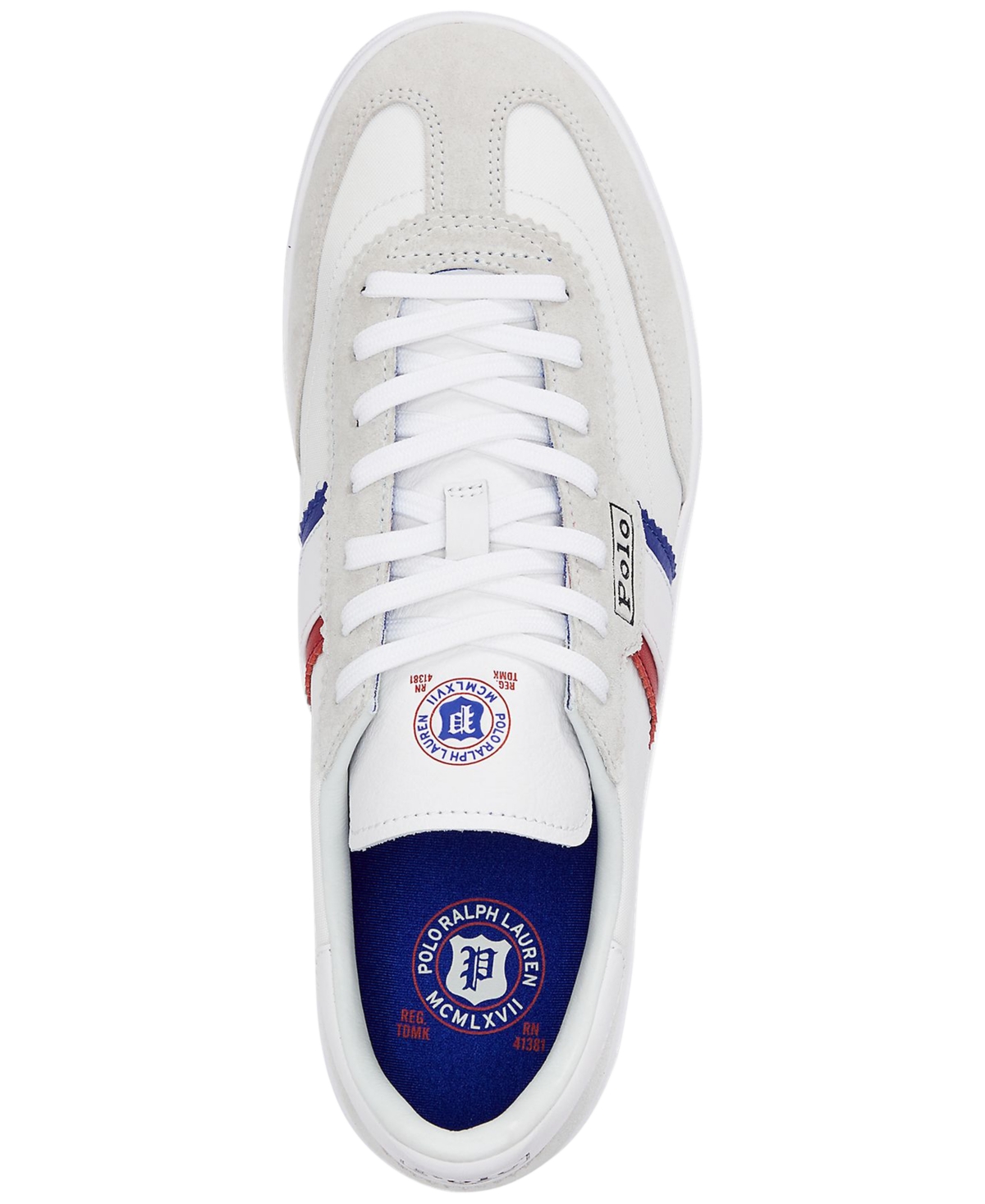 Polo Ralph Lauren Low-top Leather Sneakers In Gray