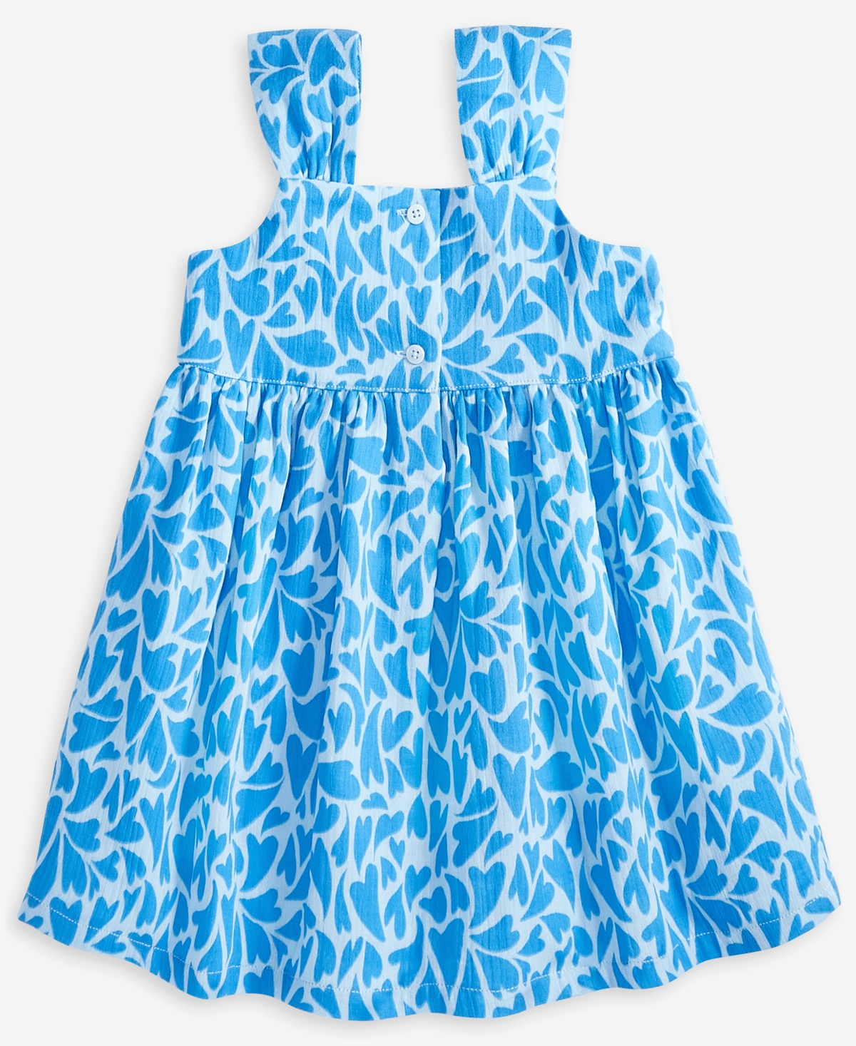Epic Threads Toddler Girl Aquatic Hearts Cotton Dress, Exclusively At Macy's In Crystal Bl