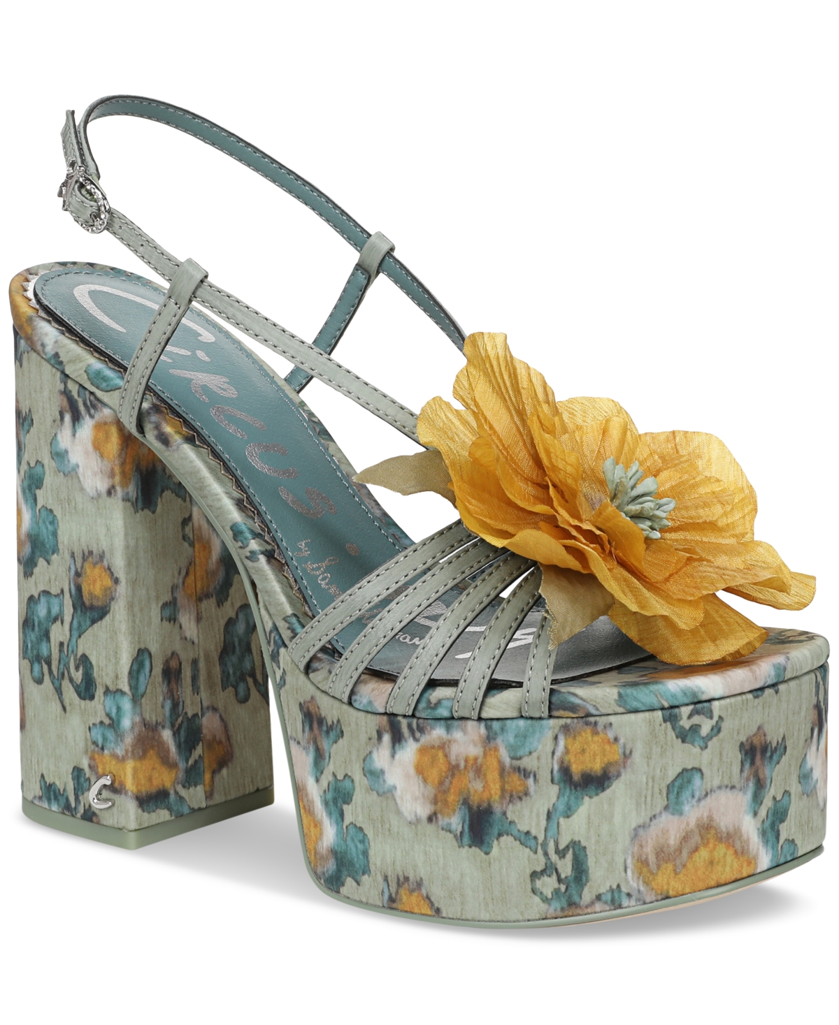 Siena Flower Platform Dress Sandals - Spiced Merlot Floral Multi