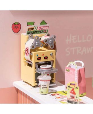 3D Puzzles Plastic House Building Set Toy DIY Miniature Dollhouse Playset Gifts for Teens Adults, Multicolor, 6.40"7.10"6.00"