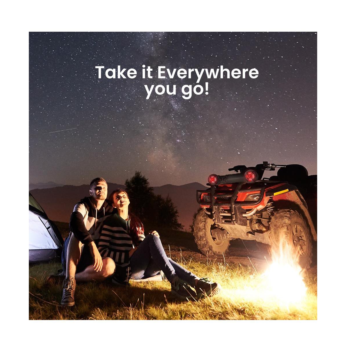 Pyle 8'' Waterproof Marine Bluetooth Speaker System with Led Lights, 1000W