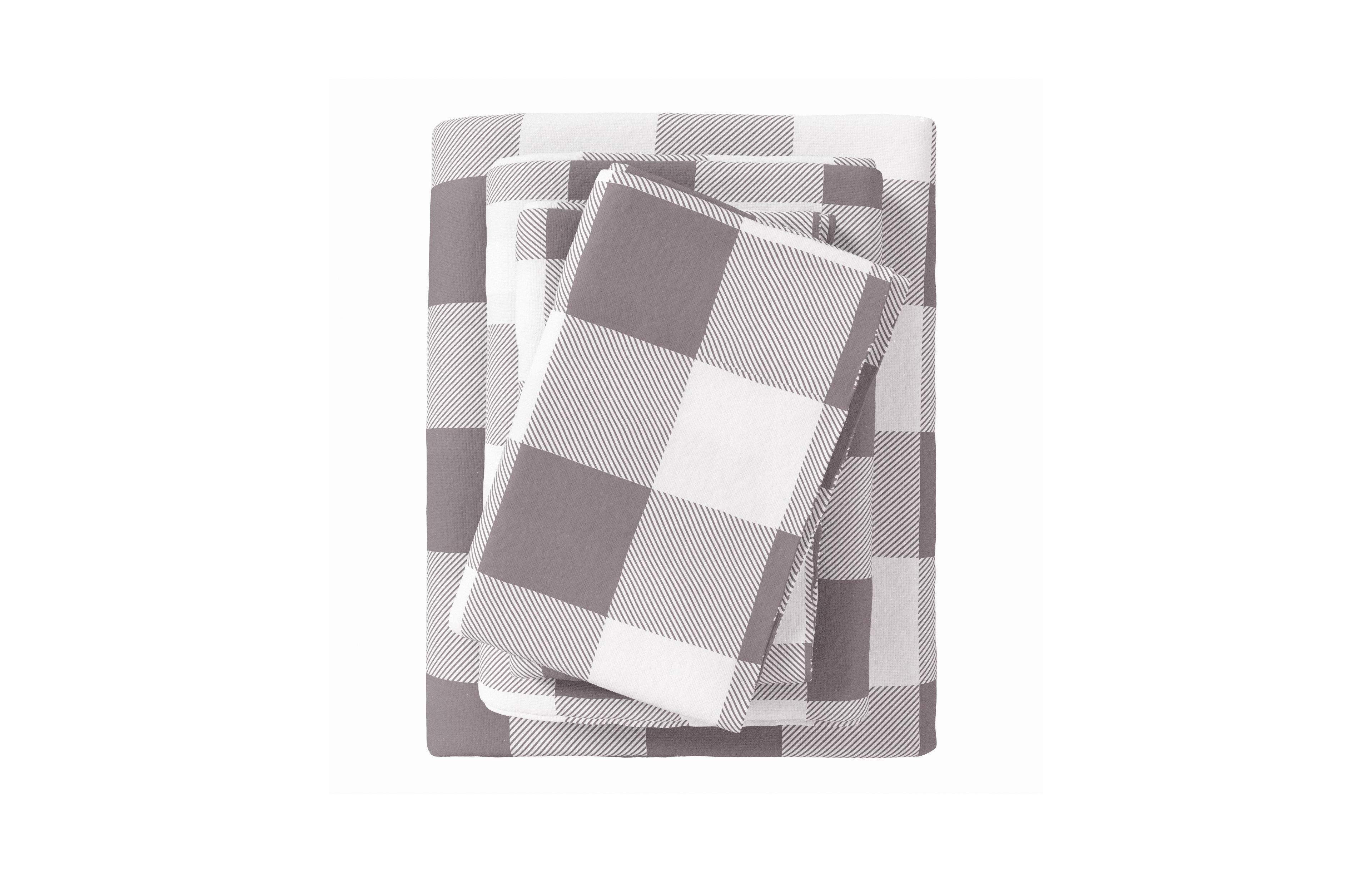 Linery & Co. 100% Turkish Cotton Flannel Printed Sheet Set - Buffalo check