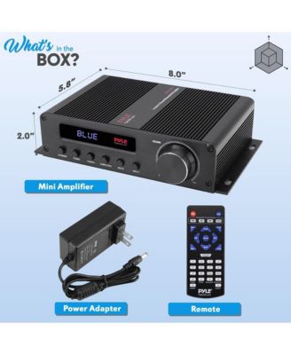 Compact 5.1-Channel Bluetooth Amplifier - Hi-Fi AV Audio Amp Receiver with HDMI Output, FM Radio with Digital LED Display (100W MAX)